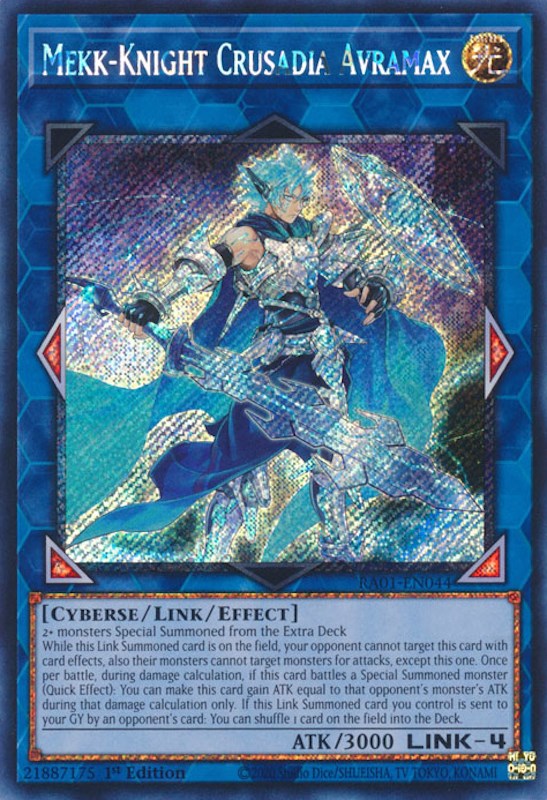 mekk knight deck yugioh Mekk-Knight Crusadia Avramax [RA01-EN044] Platinum Secret Rare
