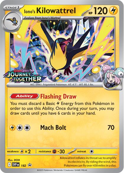 Iono's Kilowattrel (Prerelease) [Scarlet & Violet: Black Star Promos]