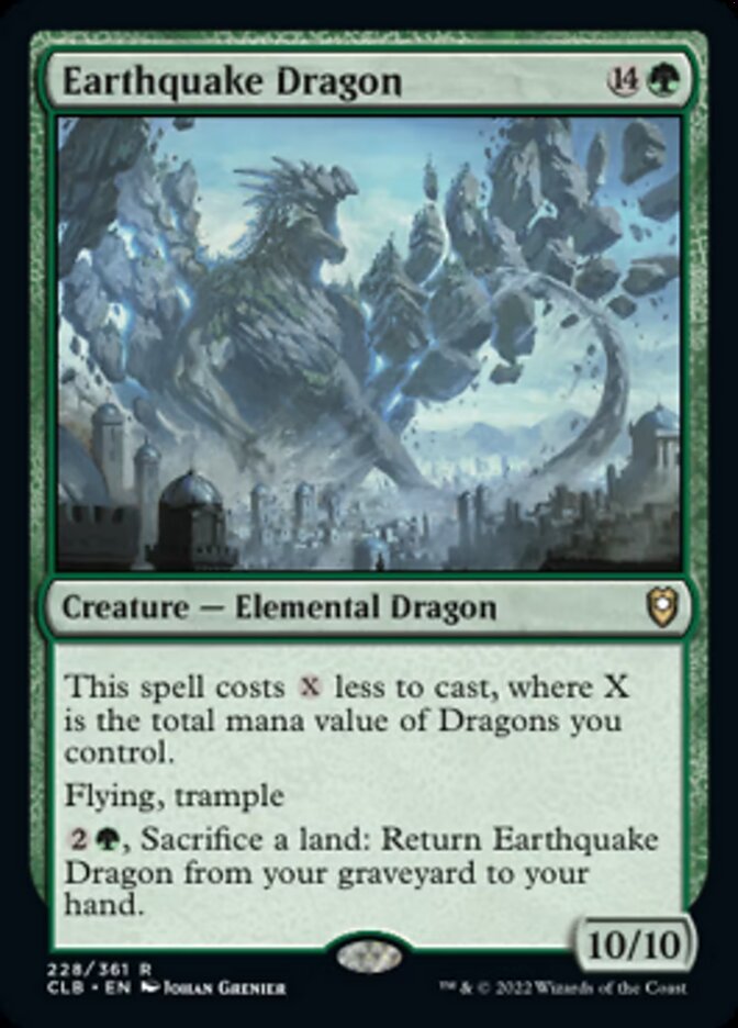 mtg battle for baldur's gate card list price Earthquake Dragon [Commander Legends: Battle for Baldur's Gate]